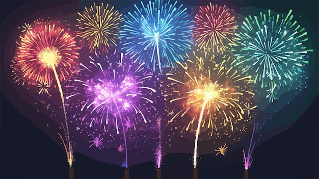 fireworks are shown in the sky with a pyrotechnic display