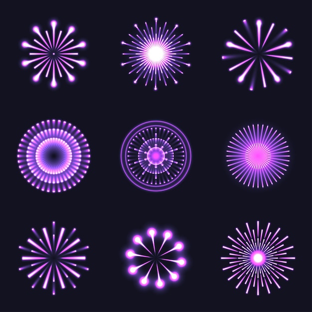 Fireworks light effect design