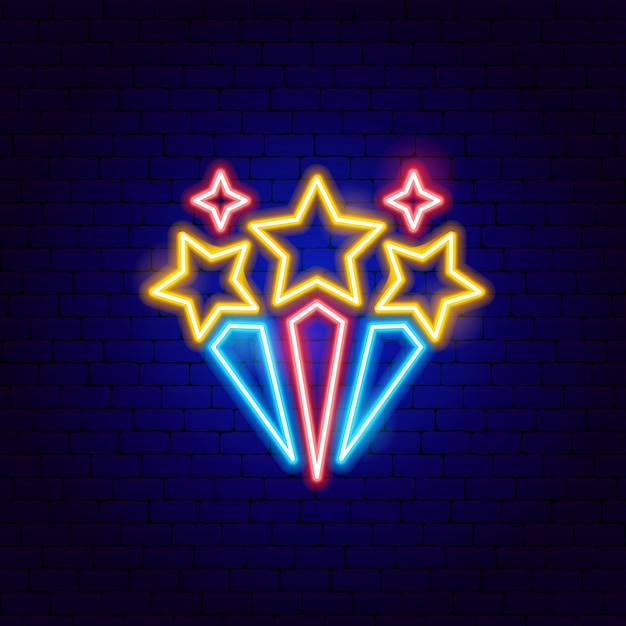 Fireworks Star Neon Sign