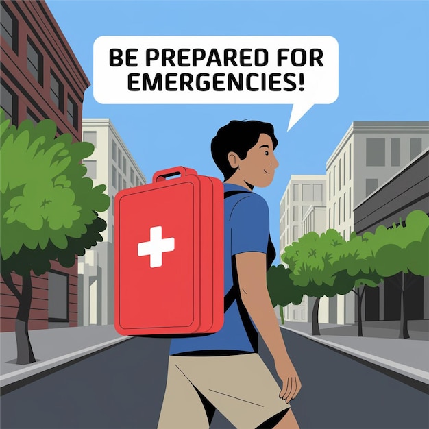 Vector first aid day design