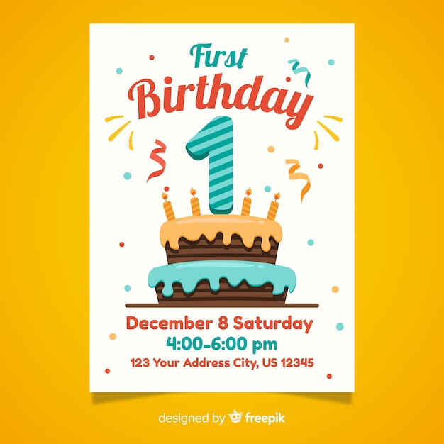 First birthday card