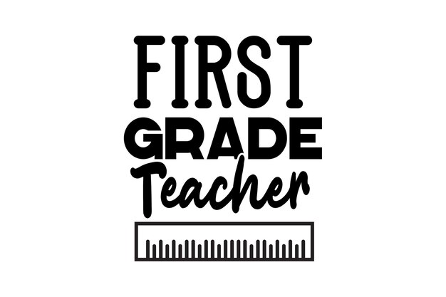 Vector first grade teacher