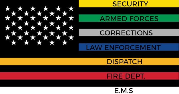 The First Responders flag usa vector image