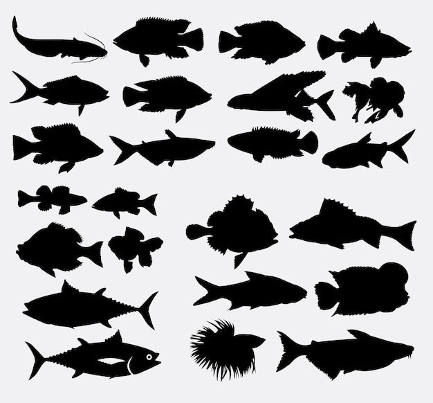 Fish animal silhouette