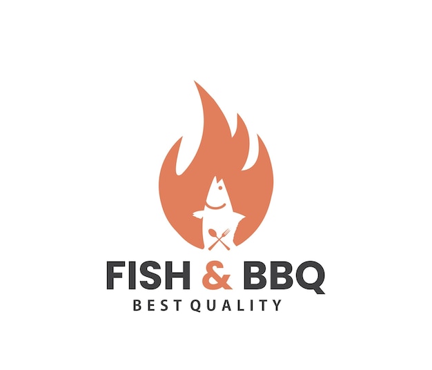 Fish and bbq logo design by the logo no 1