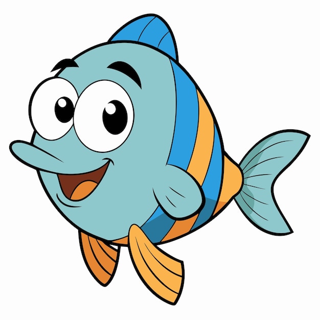 Vector fish cartoon clip art vector illustration design