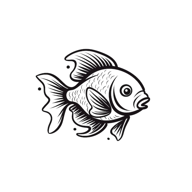 Fish cute vector