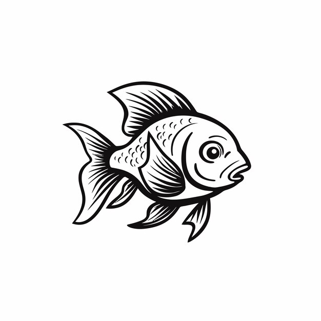 Fish cute vector