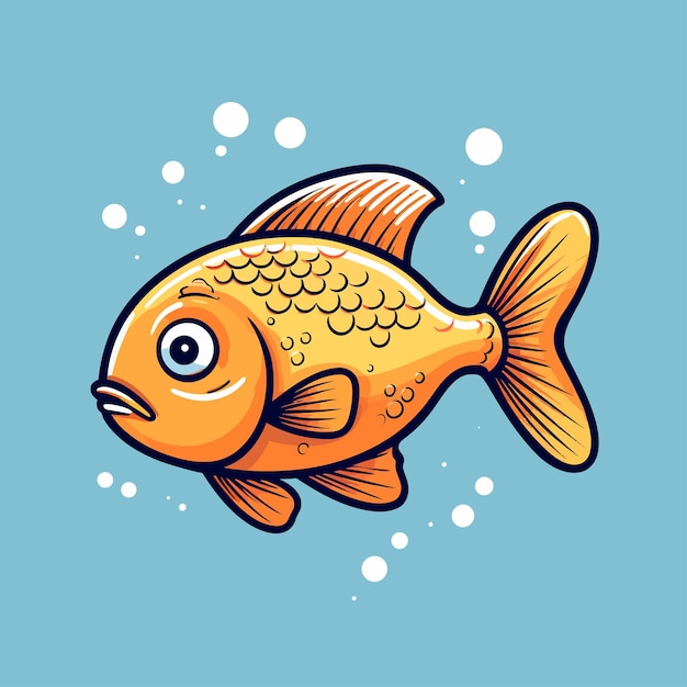 Fish cute vector