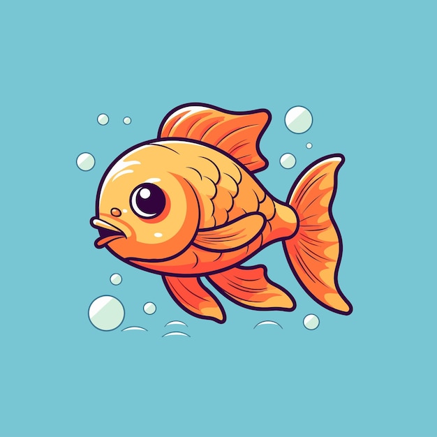 Fish cute vector