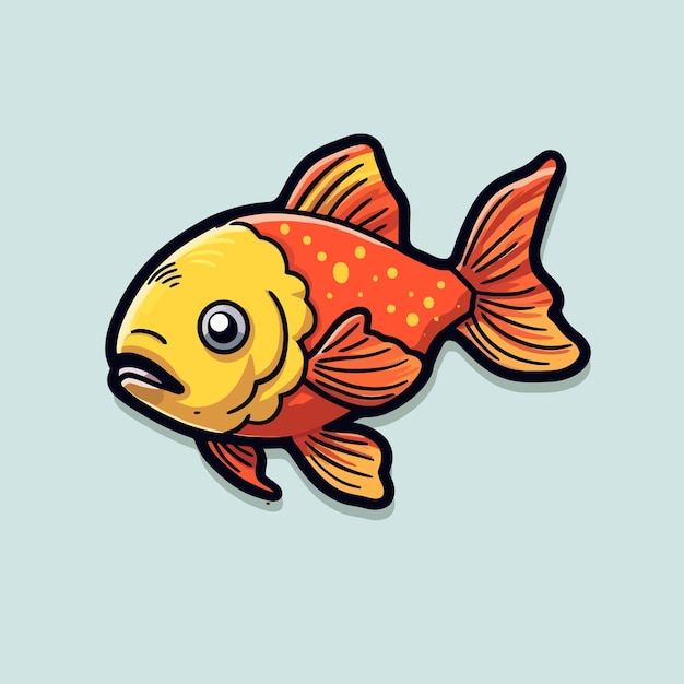 Fish cute vector