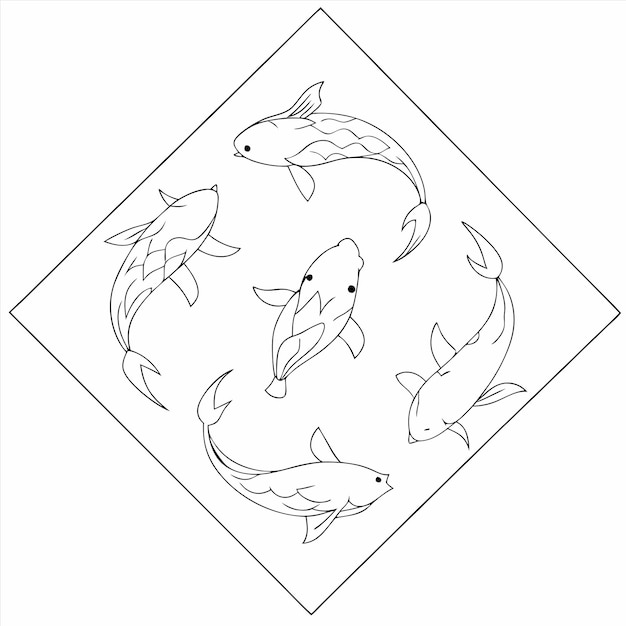 Vector a fish drawing with the words quot fish quot on the bottom