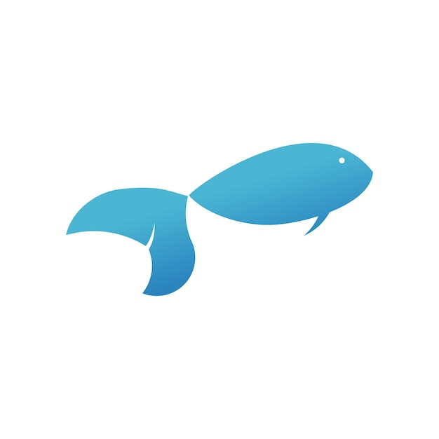 Fish and fin logo design vector illustration concept