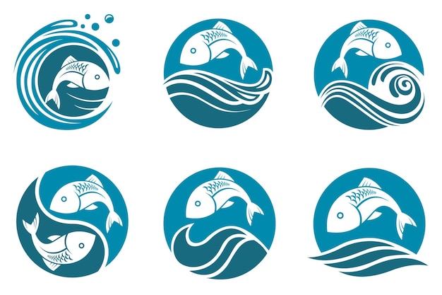 fish icon set