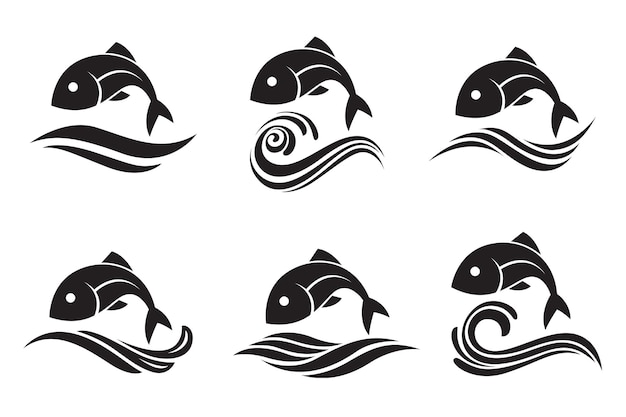 fish icon set