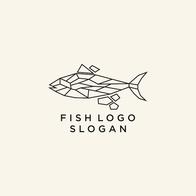 Fish logo design icon vector