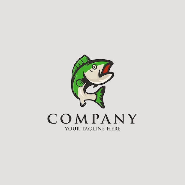 fish logo design vector images