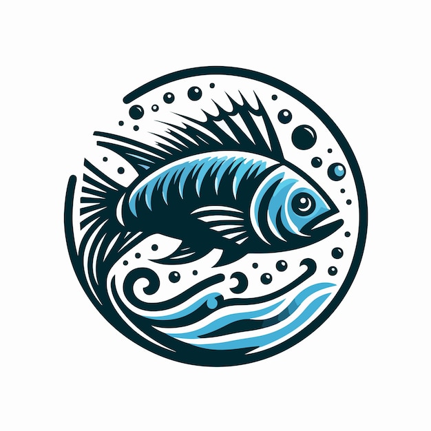 Vector fish logo illustration