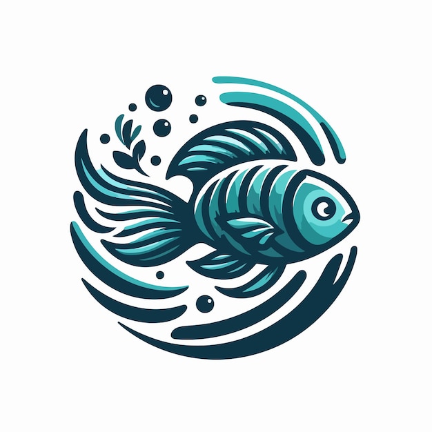 Vector fish logo illustration