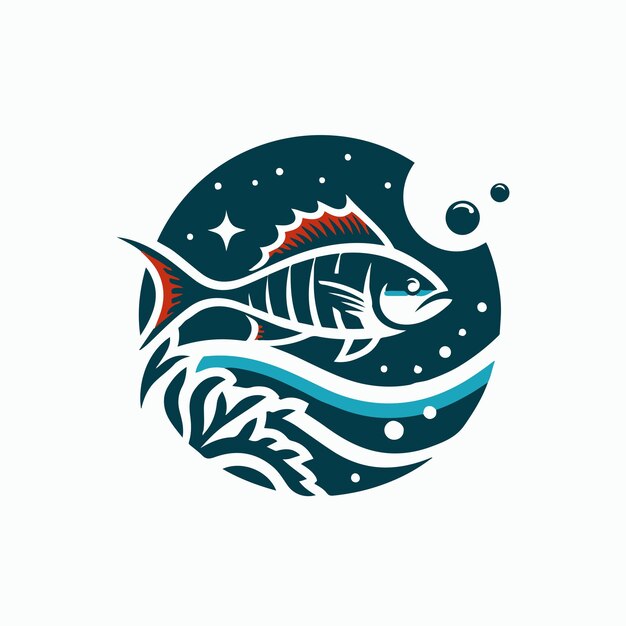 Vector fish logo illustration