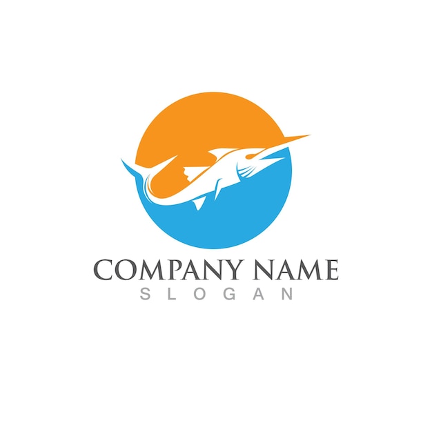 Fish logo template. Creative vector symbol