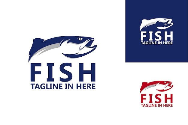 Fish logo template design