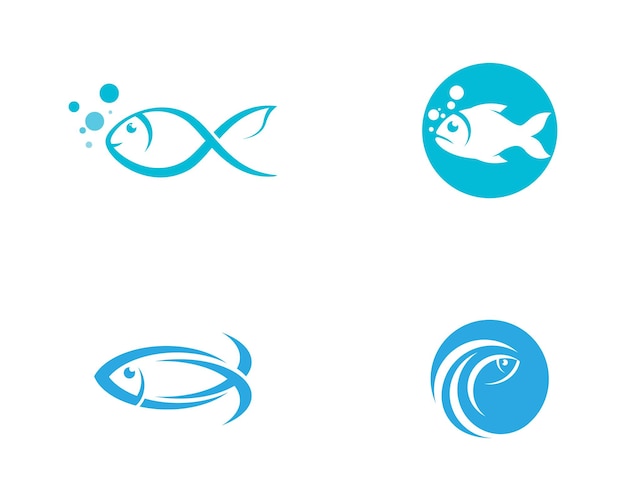 Fish logo template vector icon