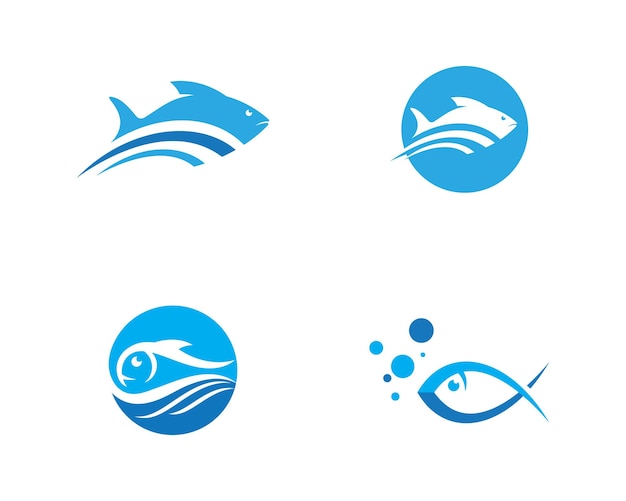 Fish logo template vector icon