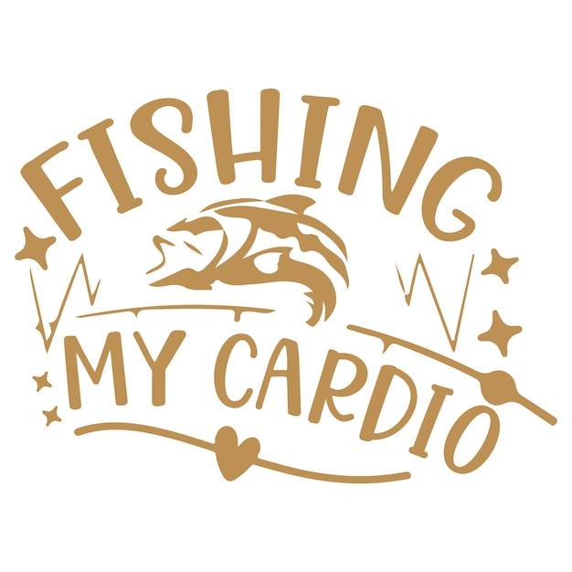 A fish logo that says fishing my cardio.