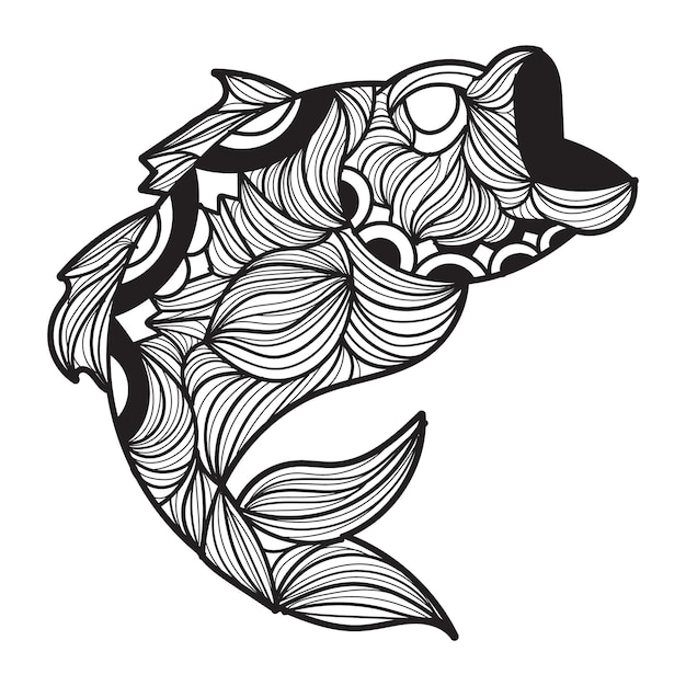 Fish mandala vector illustration