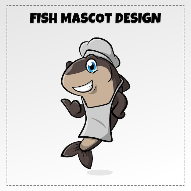 Fish Mascot Design Illustration