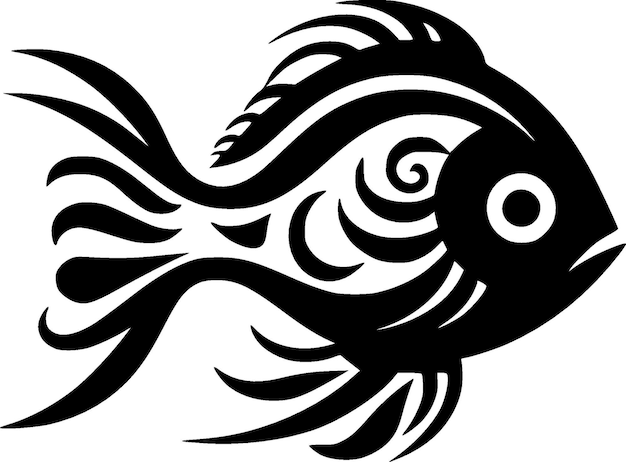 Fish Minimalist and Simple Silhouette Vector illustration