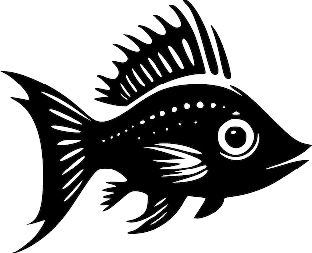 Fish Minimalist and Simple Silhouette Vector illustration