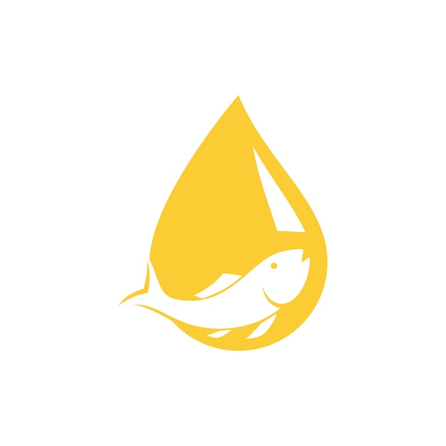 Fish oil logo icon