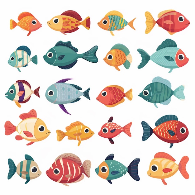 fish sea vector ocean nature water animal illustration underwater background isolated mar