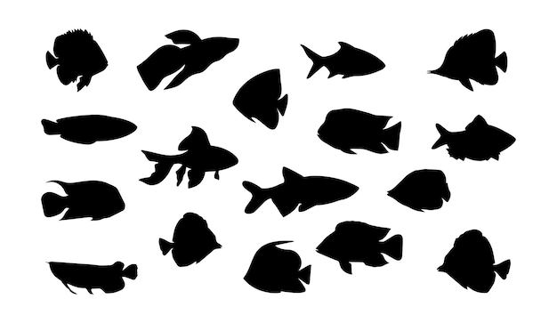 Vector fish silhouette