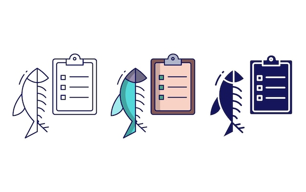 Fish study vector icon