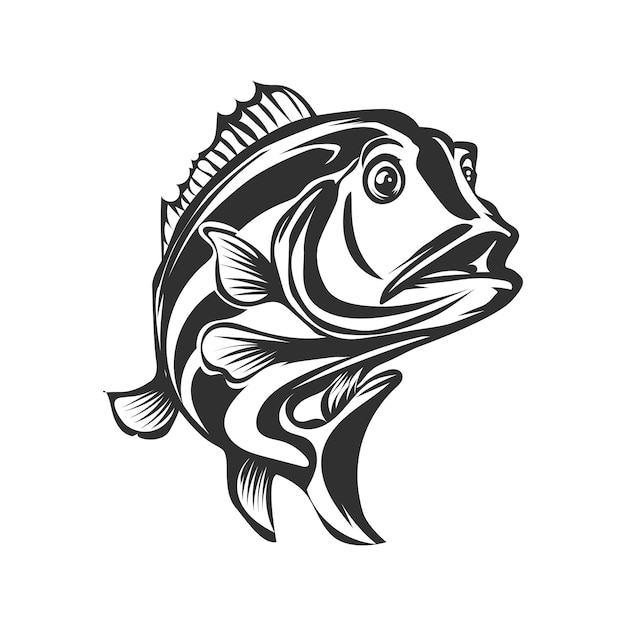 Fish vector art design template