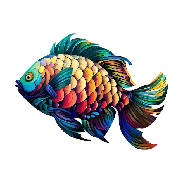 fish vector art illustration image wallpaper