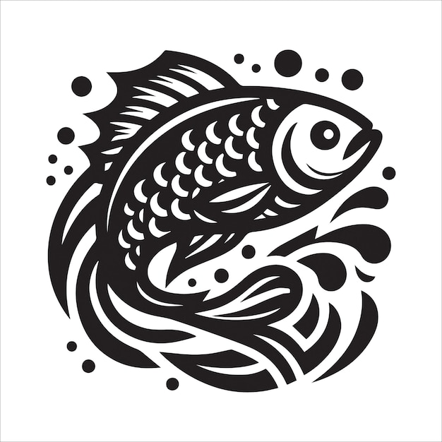 Fish vector illustration silhouette