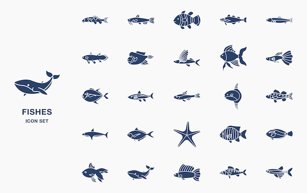 Fish vector set