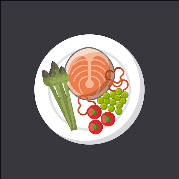 fish and vegetables icon