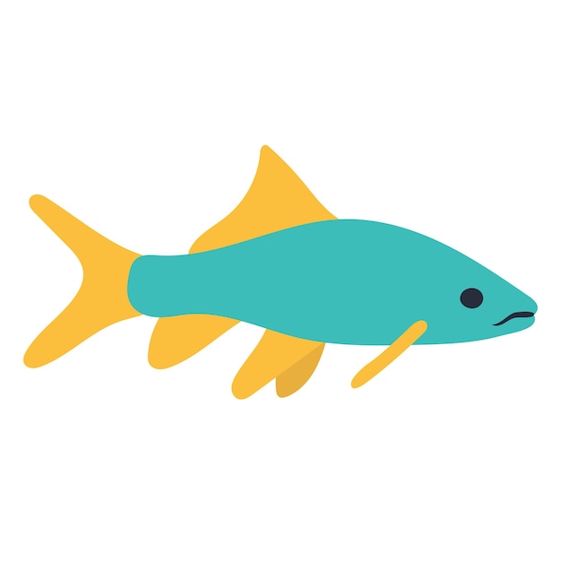 Fish on a white background isolated, vector