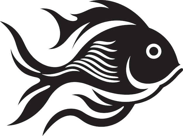 a fish with a black background that has a fish on it