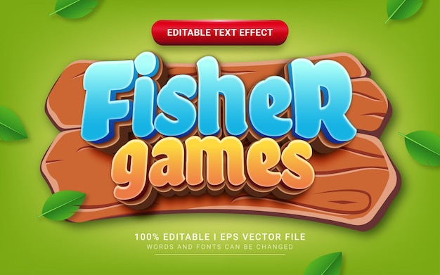 Fisher games 3d style text effect