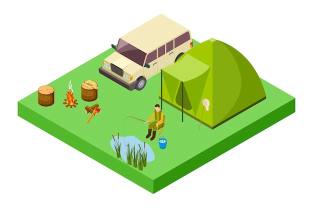 Fisherman isometric