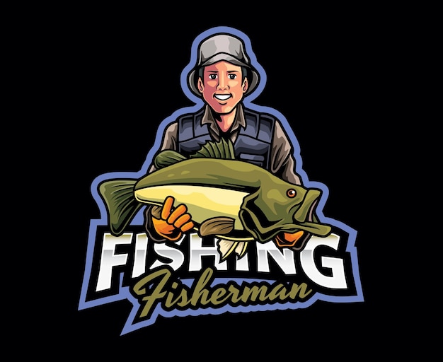 Fisherman Mascot Logo Design