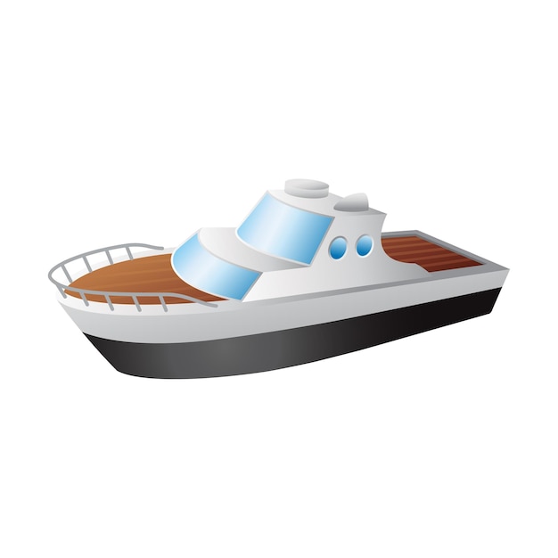 Fishing boat icon color vector illustration