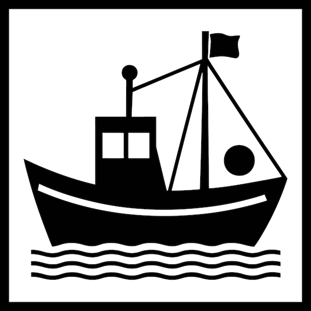 Fishing Boat silhouette image