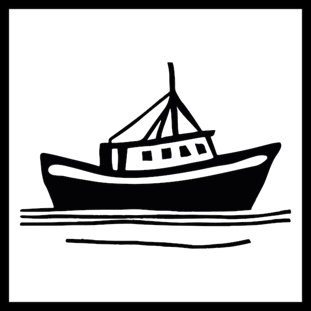 Fishing Boat silhouette image